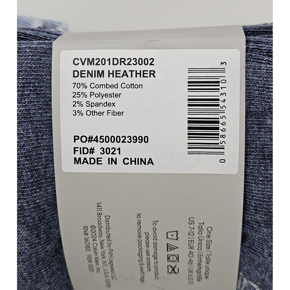Calvin Klein Men's Cotton Crew Socks, TWO 4-PACKS, Sz 7-12, Denim‎ Blue, NEW! - Picture 6 of 10